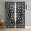 Black Bandana Modern Tulle Curtains For Living Room Bedroom Home Kitchen Window Sheer Curtains
