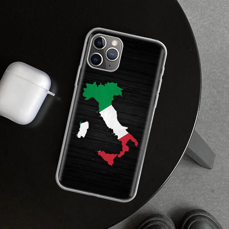 Italy Flag Phone Case Cover for iPhone 11 12 13 Mini 14 15 Plus 16 Pro Max 17 Air 7 8 + SE Art Customized Fundas 11 12 13 Mini 1