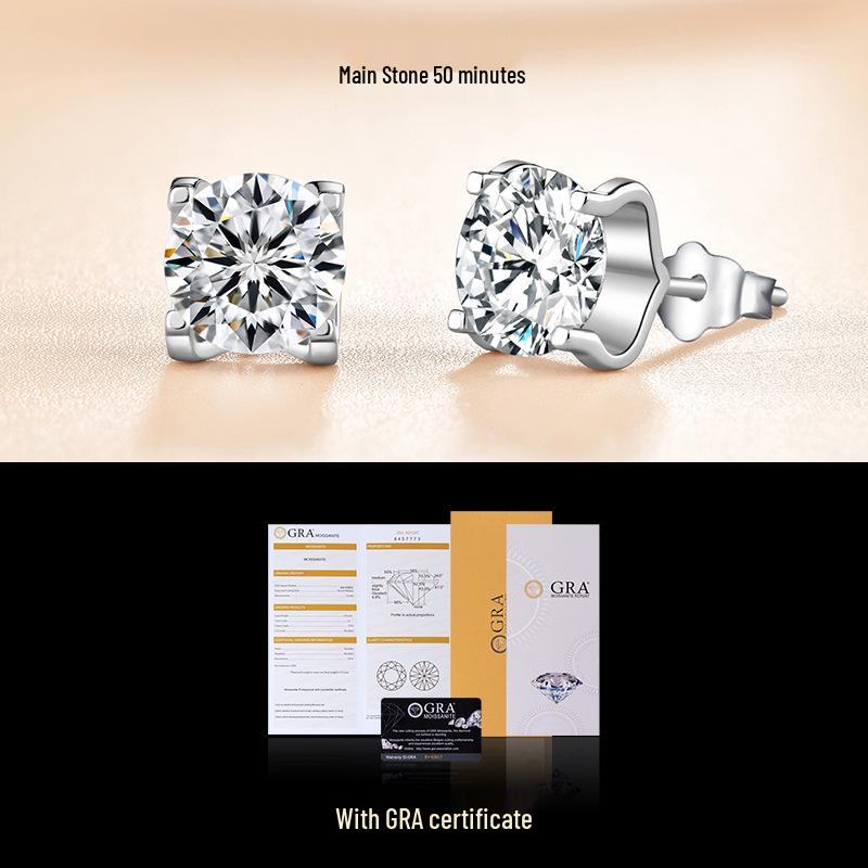 Серьги из серебра 925 пробы Banyan Tree с муассанитом в виде головы быка - Классические женские модные украшения для ушей