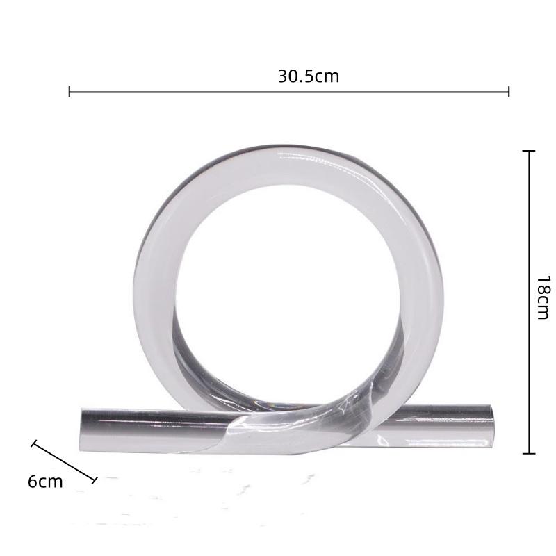 Прозрачные Акриловые Поделки Геометрические Узлы из Шпагата Украшения Полые Спирали Декоративные Фигурки Аксессуары для Домашнего Декора