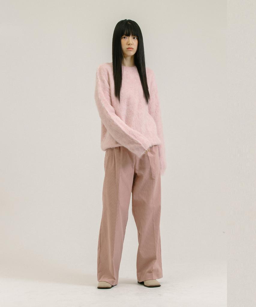 NEBELEVERYWEAR Corduroy Wide Pants_Pael Pink