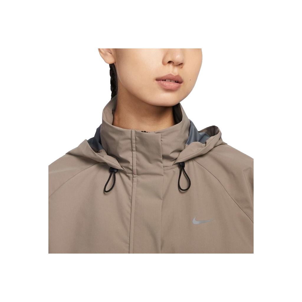 Nike Куртка Swift Sf с капюшоном и застежкой-молнией, с длинным рукавом, женская куртка коричневого цвета FB7493-233