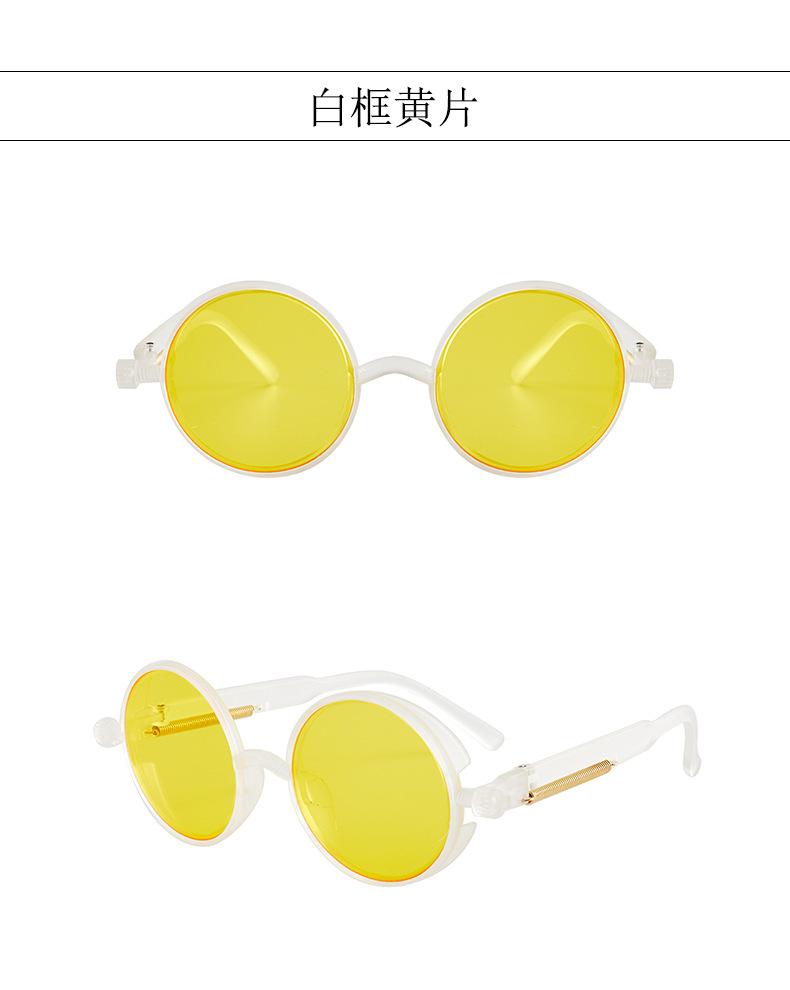 Модные солнцезащитные очки в стиле стимпанк для женщин и мужчин, круглые, винтажные, классические, цветные, солнцезащитные очки, готические панк-очки, унисекс, UV400