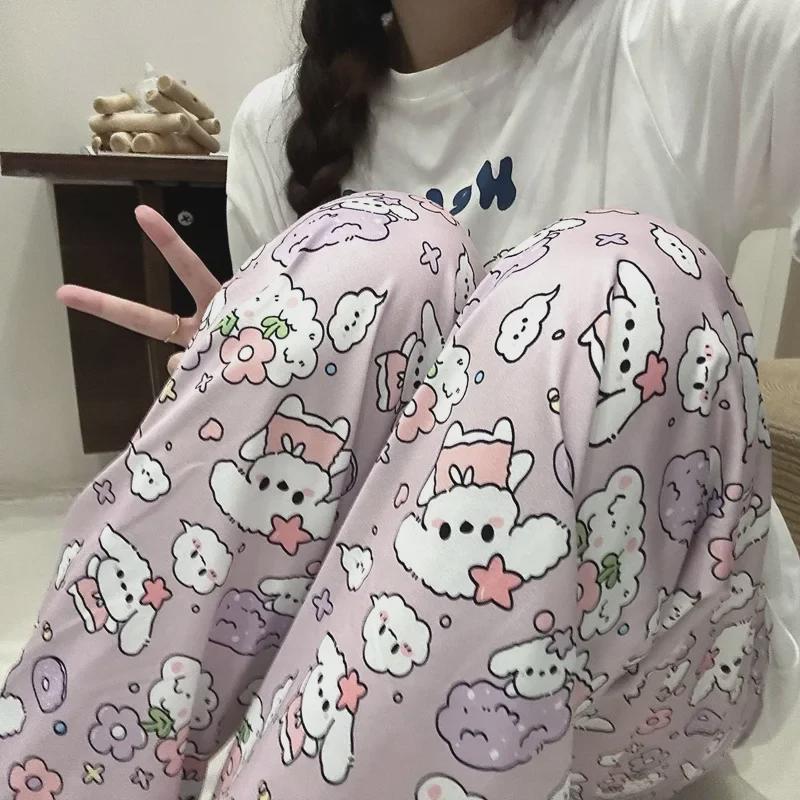 Универсальные женские брюки Panda: Идеально подходит для прогулок, в качестве пижамы или повседневной одежды.