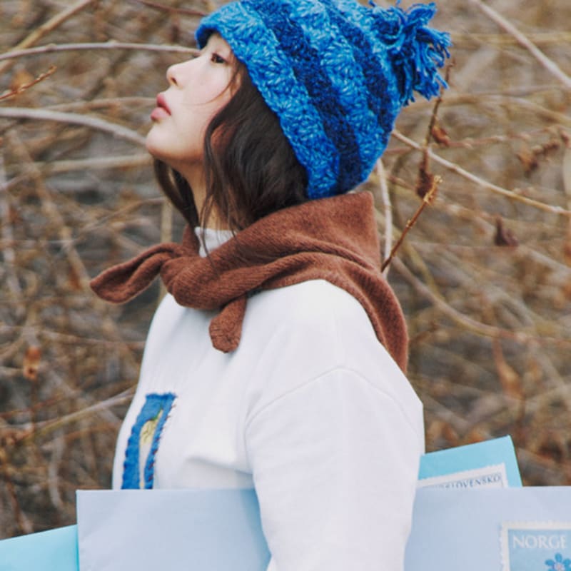 MISU A BARBE RAY HEAD SCARF BROWN