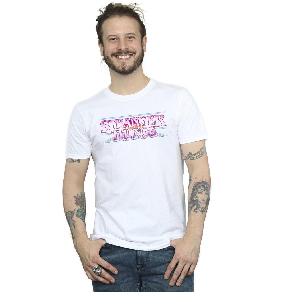 Netflix Mens Stranger Things Retro Title T-Shirt