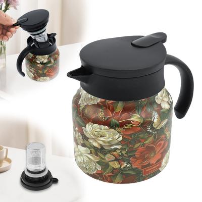 Чайник из нержавеющей стали с ситечком-инфузором для чая, чайник для цветов, набор винтажной посуды для кунг-фу, чайник для пуэра и улуна, бытовой чайник