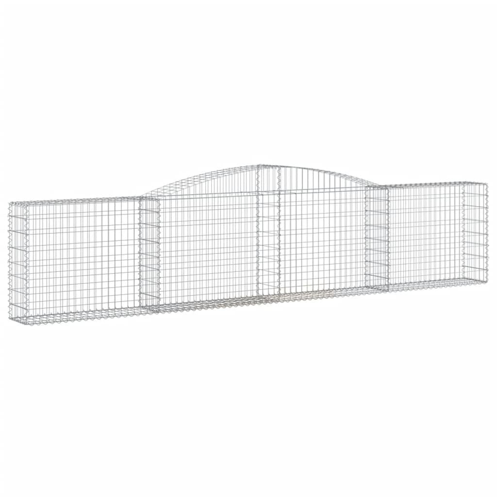 Vidaxl Kosze Gabionowe, 10 Szt, 400X30X80/100 Cm, Galwanizowane Żelazo
