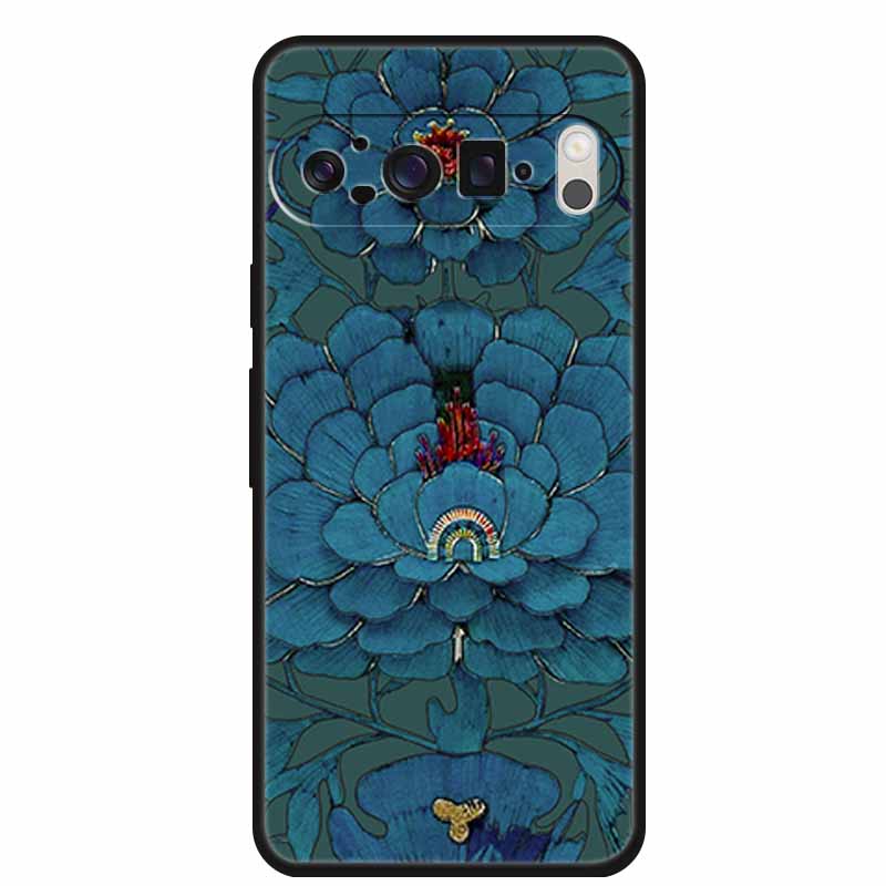 3D Тисненая Крышка Для Google Pixel 9 Pro XL / Pixel 9 Pro / Чехол Pixel 9 Цветочный Рельеф Мягкий Силиконовый Чехол Для Google Pixel 9