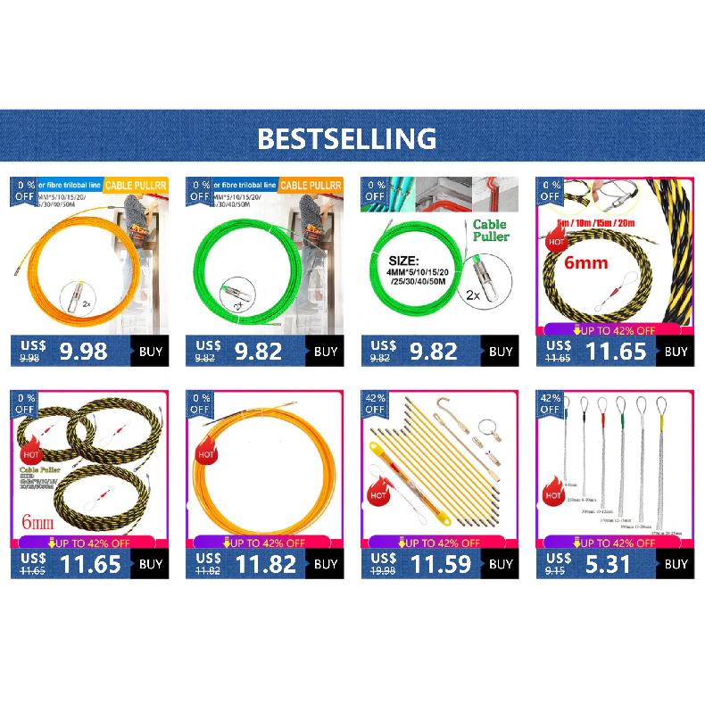 6 Colors Cable Pulling Socks Mesh Puller Antislip Pipe Conduit Pull Net Cover 4-25mm Cable Puller Wire Grip Galvanizing Metal