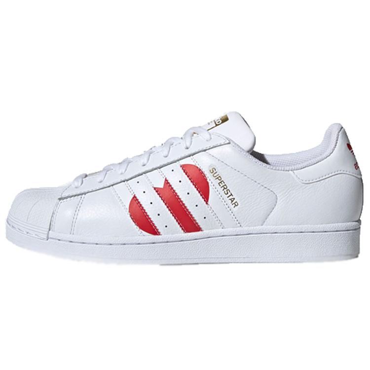 Adidas Superstar 'Valentine's Day' (Unisex) Footwear White / Cool Red / Gold Mint Skate Shoes EG3396