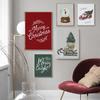 Nordic Christmas Theme Sweet Quotes Merry Christmas Wall Art Canvas Painting Posters And Prints Pictures Room Home Party Decor