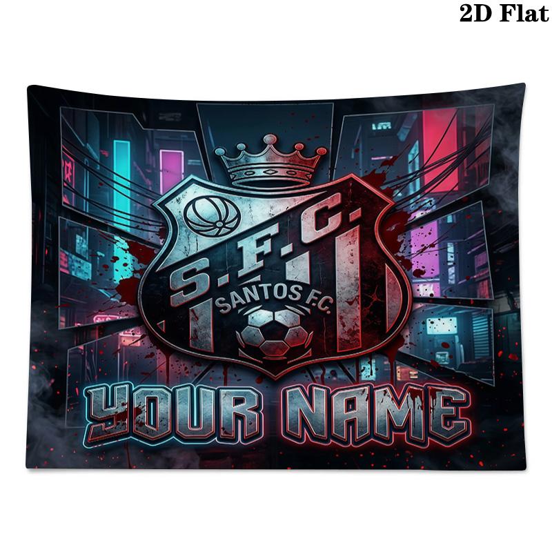 Custom Name Santos FCPrinted Tapestry – Wall Hanging for Bedrooms, Dorms, and Home Decor