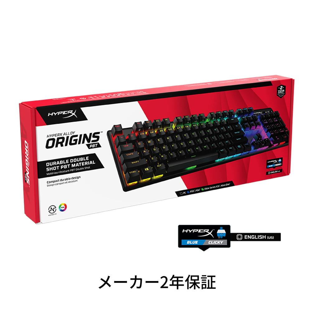 [Английская раскладка] Механическая игровая клавиатура HyperX Alloy Origins RGB Blue Axis для геймеров 2 года гарантии производителя 639N4AA#ABA