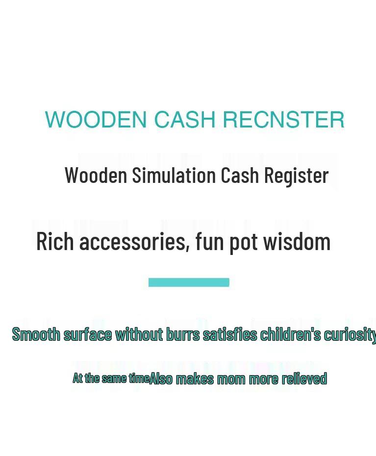 Детский деревянный кассовый аппарат Обучающий пазл Игровой набор