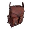 Рюкзак из натуральной козьей кожи, винтажный рюкзак для ноутбука, коричневый, настоящий мессенджер