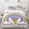 Rainbow Cat Bedding Set Single Twin Full Queen King Size Kawaii Girl Bed Set Aldult Boys Bedroom Duvetcover Sets 3D Print Boys