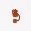 1pc Christmas Straw Cover Caps Silicone Straw Tips Protectors for 10mm 8mm Drinking Straws Reusable Cute Straw Toppers Cup Cover