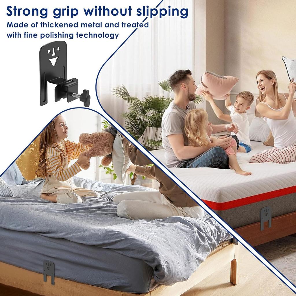 6Pcs Mattress Gaskets for Bed Frame, Adjustable Anti Slip Mattress Holder In Place Gripper Heavy Duty Mattresses Retainer Bar Stoppers To Prevent
