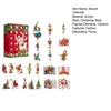 Christmas Advent Calendar 2024 24Pcs Green Elf Figures Christmas Countdown Calendar Cartoon Doll Set for Kids Adults