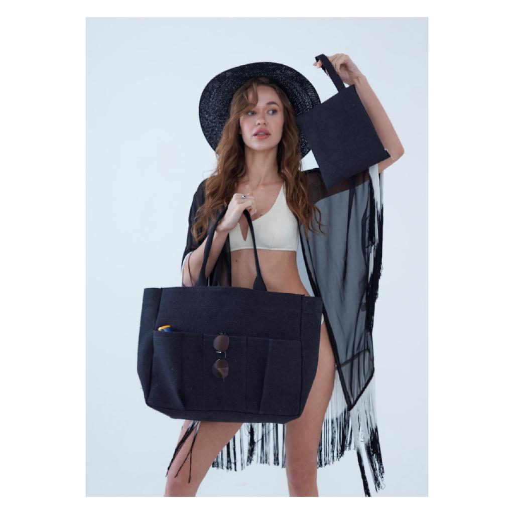 Женская пляжная сумка на молнии