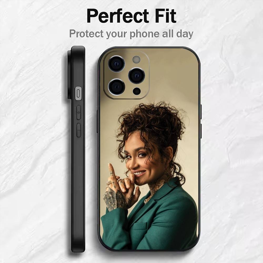 Singer K-Kehlani P-Parrish Print Phone Case For iPhone17,16,15,14,13,12 Plus,Max Soft Silicone Black Cover