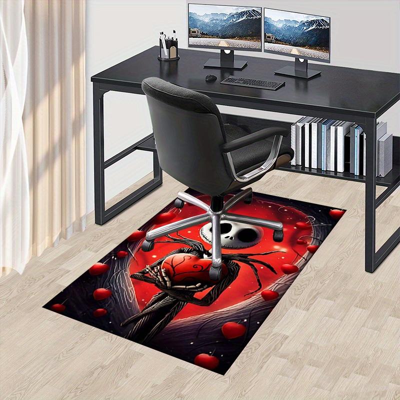 Office Rug Jack Skellington, Heart theme 3D Printed Anti-Slip Rug-Machine Washable for Living Room
