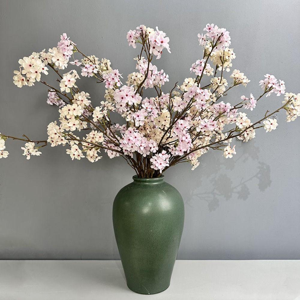 Flexible Silk Pear Blossom 100cm Fake Plants Wedding Birthday Party