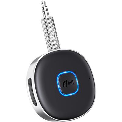 Автомобильный мини-адаптер Bluetooth, беспроводной автомобильный приемник Bluetooth 5.0 для домашних стерео/проводных наушников, звонки в режиме громкой связи, двойное соединение, время воспроизведения 16 часов