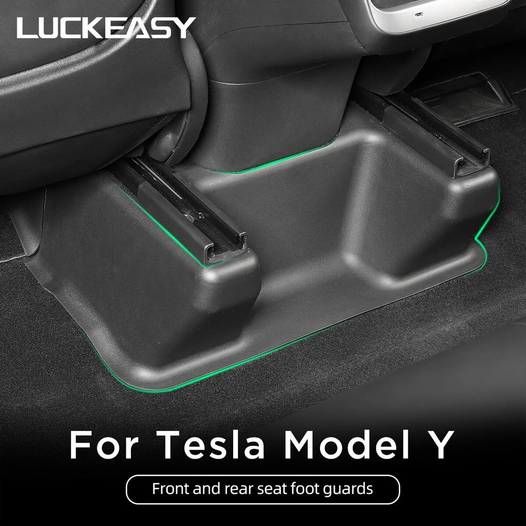Car Front Seat Track Protection Cover For Tesla Model Y Rear Door Sill Anti Kick Plate Interior Decoration Refit Accessories
