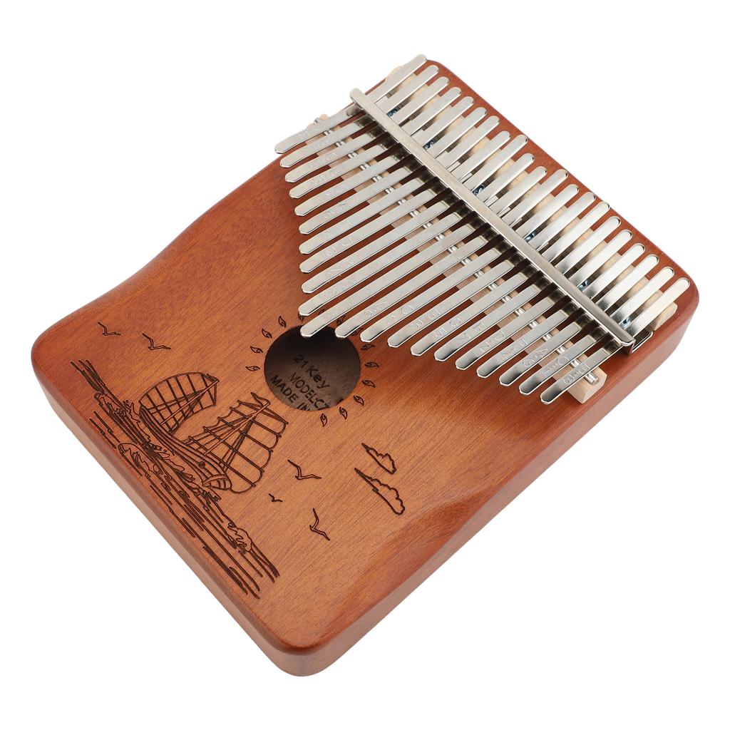 Kalimba 21 Keys Portable Small Thumb Piano Mahogany Metal Instrument Kit for Adults Kids Beginners