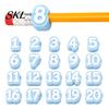 School Pencil Tracking System 1-20/1-30/1-50 Numbered Toppers, Reusable Classroom Labels Student Markers for Teachers, Organization Number Management
