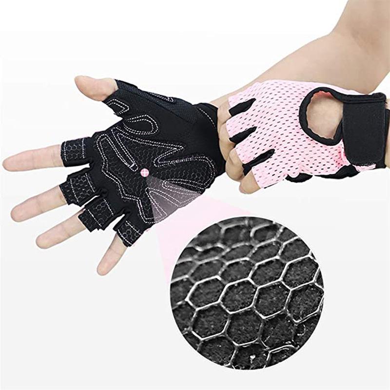 Перчатки для тренировок в спортзале, фитнеса, бодибилдинга, без пальцев, для езды на велосипеде, мотоцикле, для мужчин и женщин, для летних видов спорта на открытом воздухе, дышащие