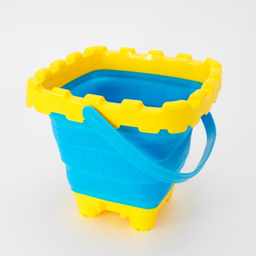 Square Folding Sandbox Bucket - Yellow
