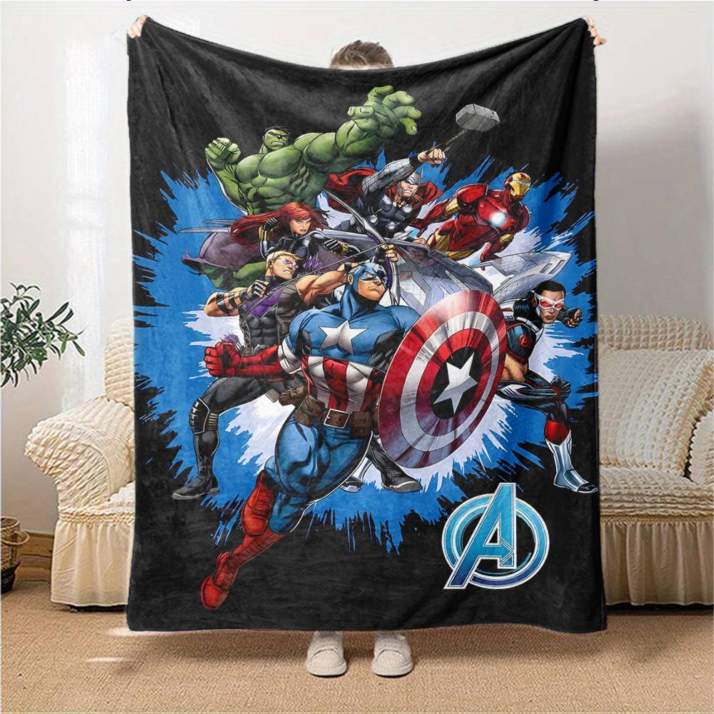 Avengers Heroes United Blanket Soft Throw Blanket For Home Bedroom Bed Sofa Travel Office Solid Christmas Blanket