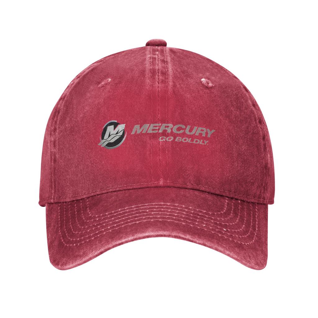 Mercury Go Boldly Boat Washed Denim Cap Casual Baseball Caps Adjustable Hat Summer Unisex Baseball Hats