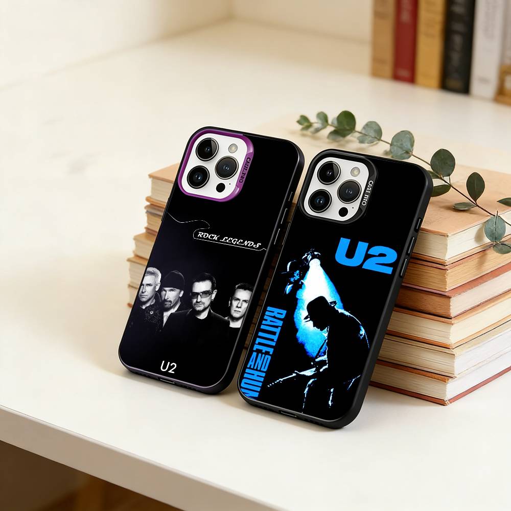 Чехол Band UU-U2 для iPhone 17,16,15,14,13,12,11 Plus,Pro Max,XS,Цветной Серебряный Покрытие Внутренняя Крышка