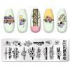 1 PC  Nail Art Templates Stamping Plate Design Flower Butterfly Glass Temperature Lace Stamp Templates Plates Image Decor