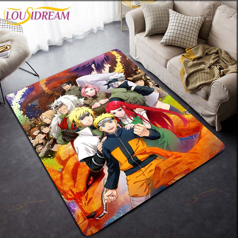 Ковер Наруто Аниме Ковер Детские Ковры Гостиная Коврики для чайного стола Коврик для спальни Моющиеся напольные коврики Бытовой коврик Милый ковер