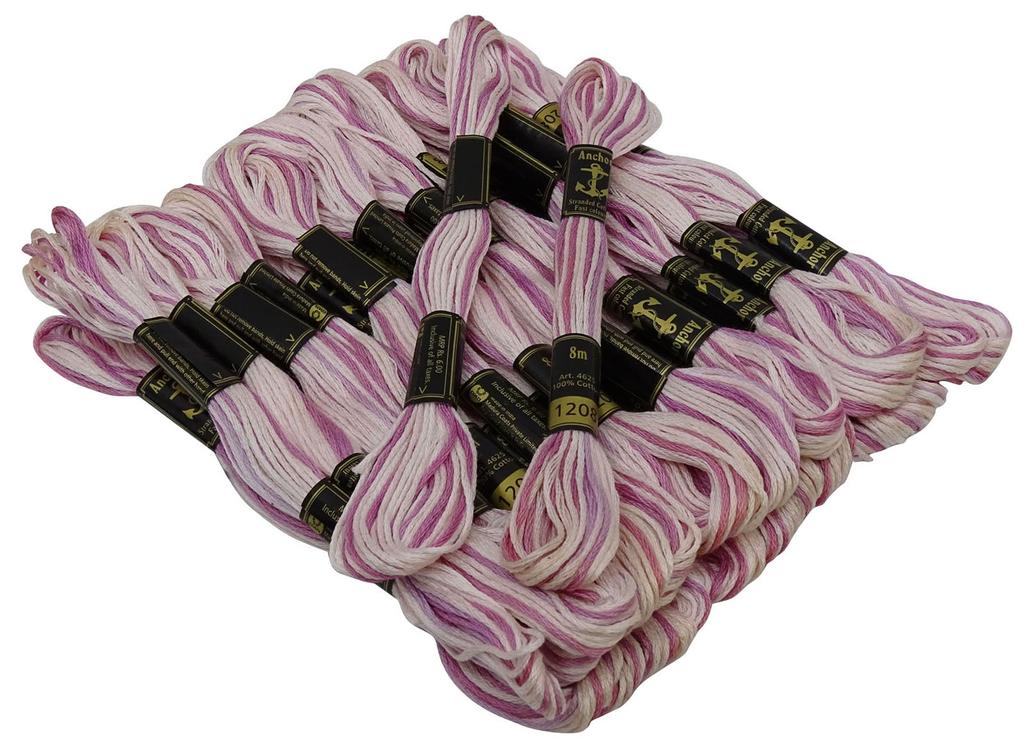 IBA Indianbeautifulart двухцветный многожильный хлопок, вышивка крестиком, ручная вышивка, нить мулине, 25 мотков, коричневый и