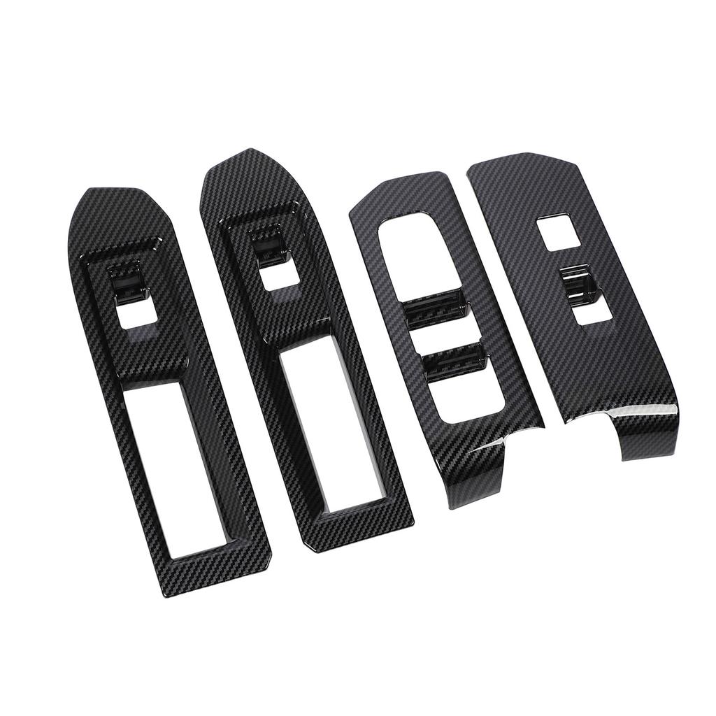 4 шт. Накладки на панель переключателей стеклоподъемников, отделка в стиле карбонового волокна, украшение интерьера, накладки на панель управления стеклоподъемниками для Tacoma 2024