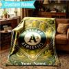 1PC Custom Name Blanket Athletics Oakland Emblem Flannel blankets Patterns Throw Blanket All-Season Soft Gift for Couch, Bed, Camping, Birthday gifts