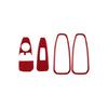 5x Red Carbon Fiber Car Inner Door Switch Panel Sticker For BMW Z4 G29 -