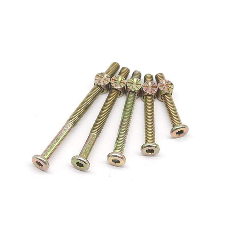 50 шт. Винты с шестигранной головкой, высокоскоростная сталь, бочкообразные гайки, кроватка, двухъярусная кровать, мебельная кроватка