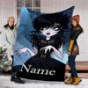Personalized Custom Name Blanket - Wednesday Addams Print Design,Blanket for Sofa,Bed,Travel,Camping - Soft and Warm, Great Gift