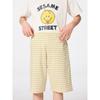 GU by Uniqlo Детский унисекс комплект для отдыха с короткими рукавами и шортами Улица Сезам