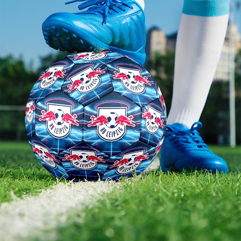 RB Leipzig Print Size 5 Soccer Ball, PU Wear Resistant Football for Match Training and Daily Practice, Birthday Gift for Soccer Fans