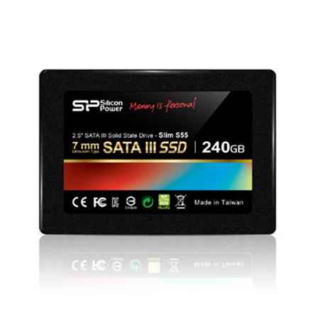 Silicon Power Slim S55 120GB SATA SSD | 550MB/s read speed | 420MB/s write speed | 36-month warranty