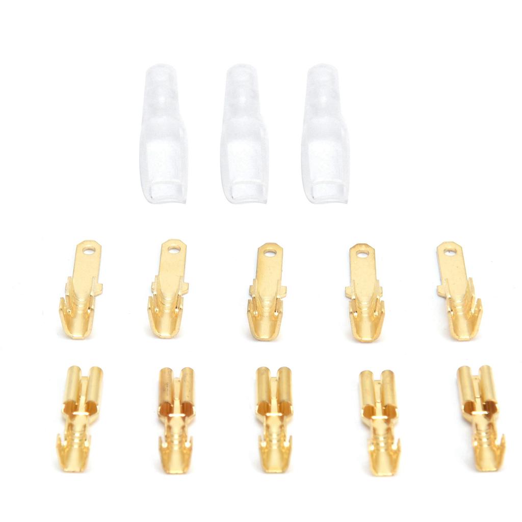 Spade Connectors Brass Wire Terminal Block Transparent Crimp Sleeve Electrical Supplies 2.8mm