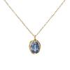 Sapphire Necklace 18K K18 Yellow Gold 18K Single Bead Blue Blue [Barzaz] Women's